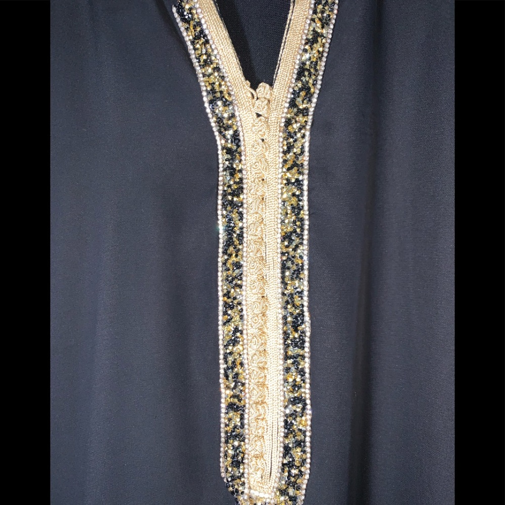 Black Moroccan kaftan - Picture 4 of 10